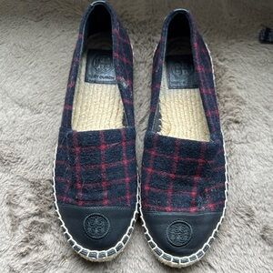 Tory Burch Black and Red Espadrilles Chic Comfort